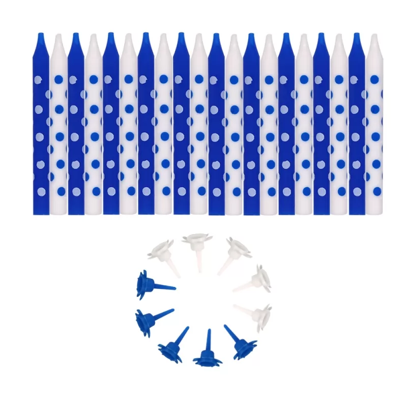 Birthday Party Decorative Candles with Polka Dot Thread Candle Cupcakes