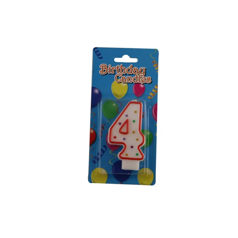 Custom Kids Colorful Number Candles Printed Dot Digital Birthday Candles