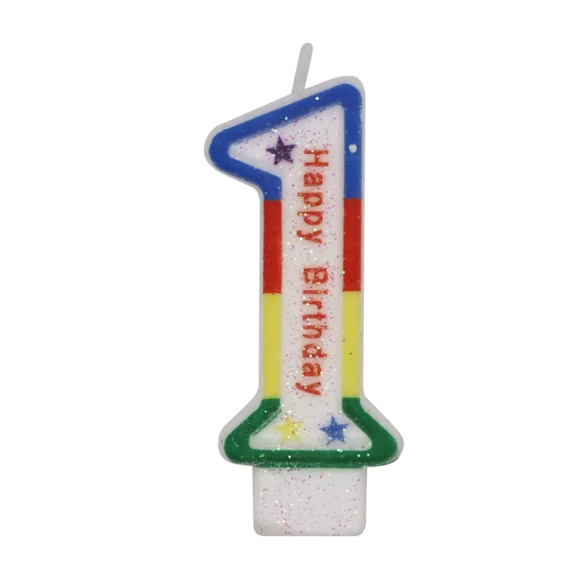 Multi-style 0-9 Digital Color Candle Party Decoration Glitter Birthday Cake Candle