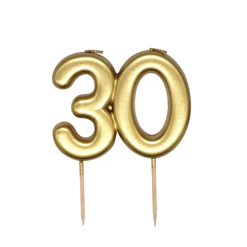 Customizable metal double number birthday candle "30 40 50 60" number candle