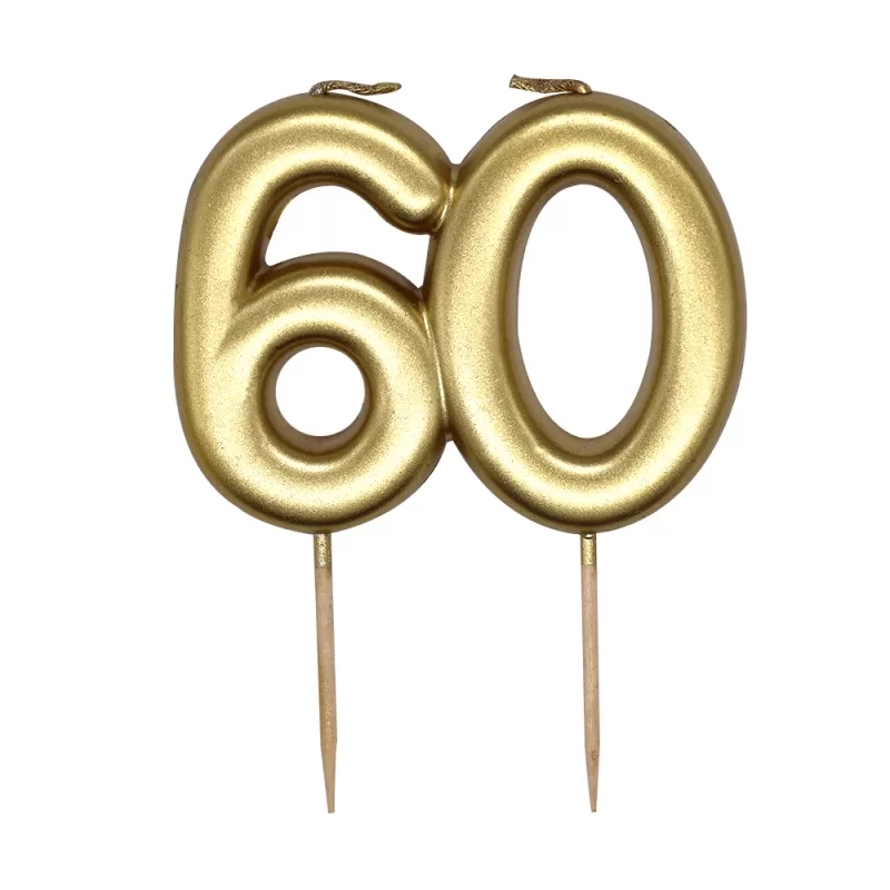 Customizable metal double number birthday candle "30 40 50 60" number candle