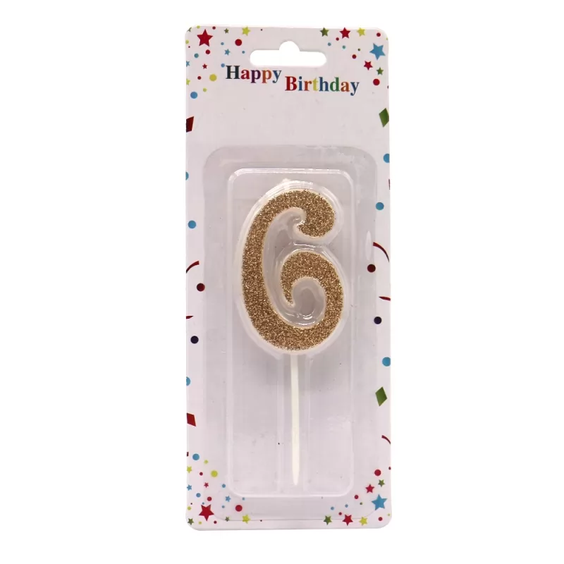 Wholesale Glitter Shining Birthday Cake Number Candle