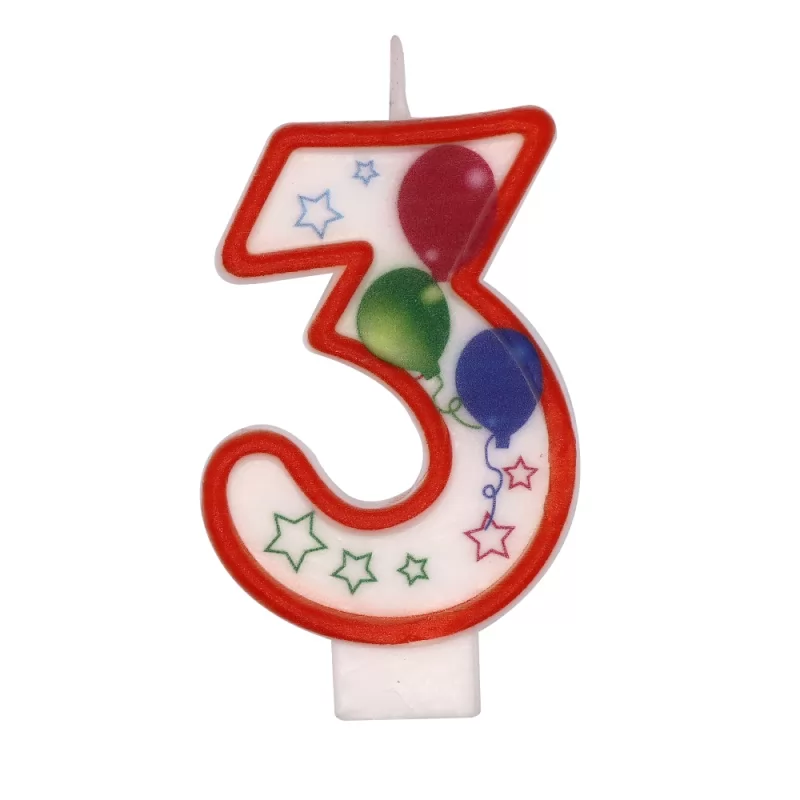 Custom Balloon Patterned Colorful Digital Candles
