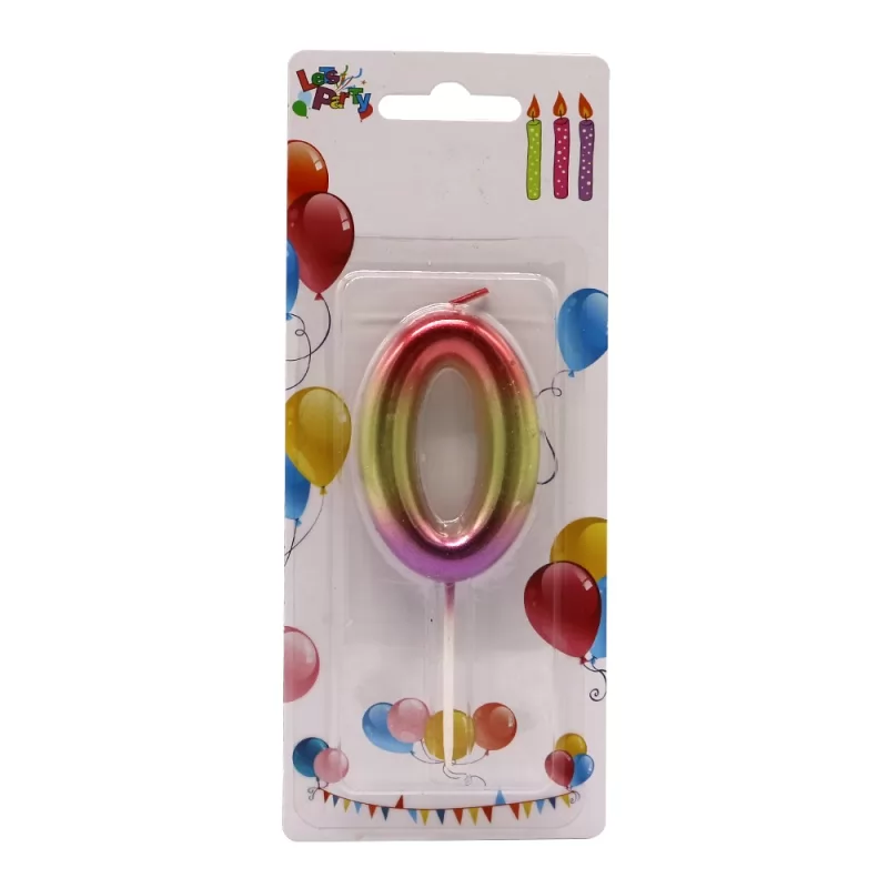 Color digital birthday cake candles