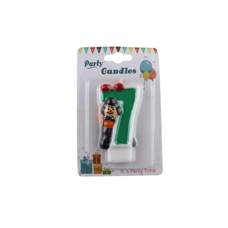 Snowman shaped individually wrapped birthday digital candle