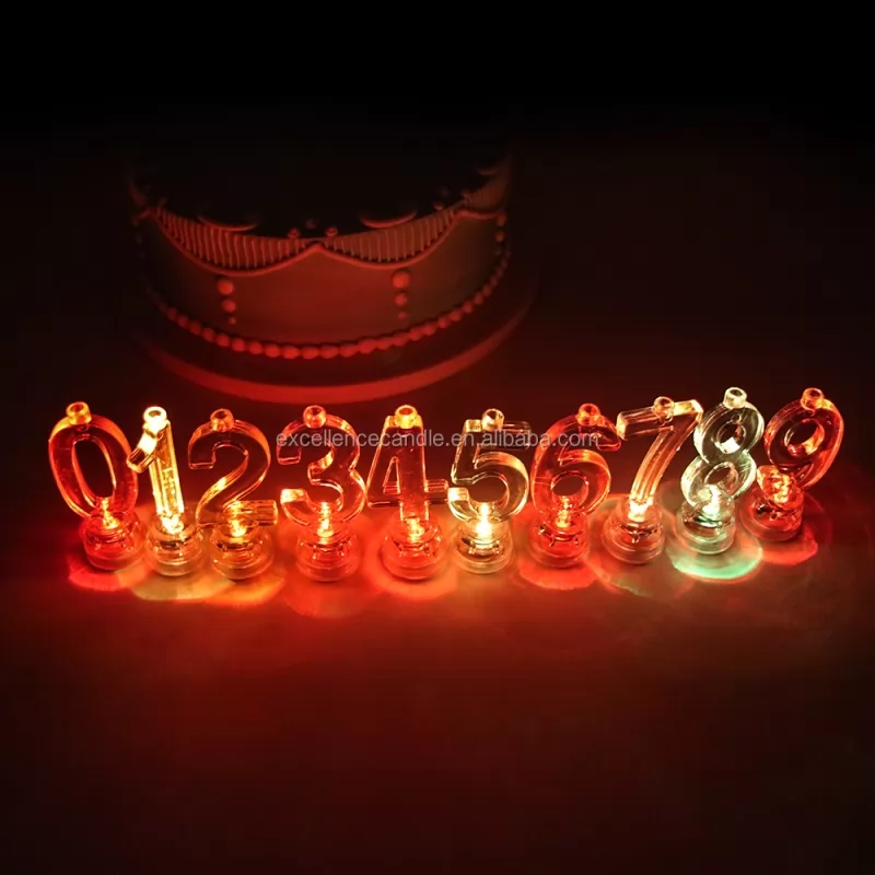 LED musical number happy birthday cake topper for party