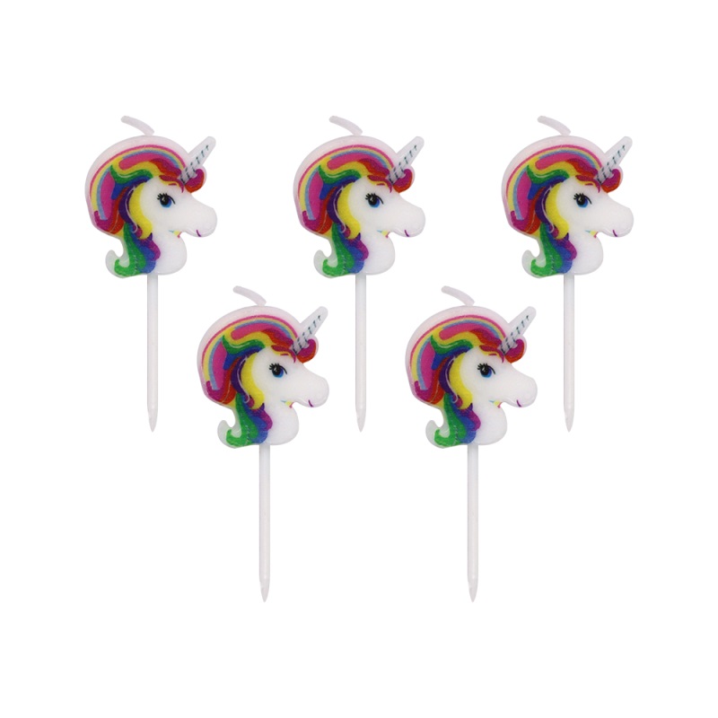 High quality cartoon animal unicorn birthday candle