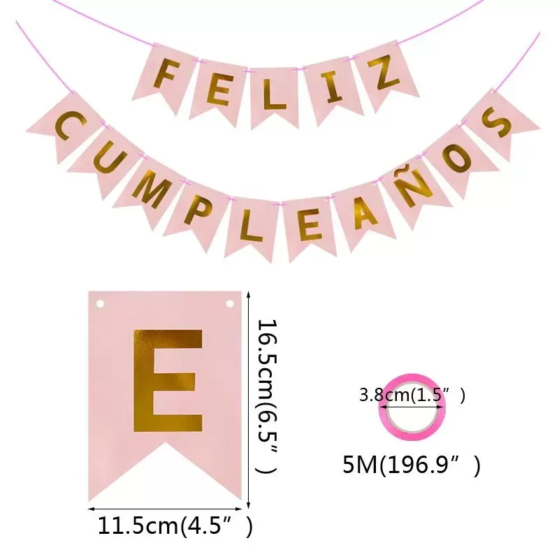 Colorful Feliz Cumpleanos Happy Birthday Banner