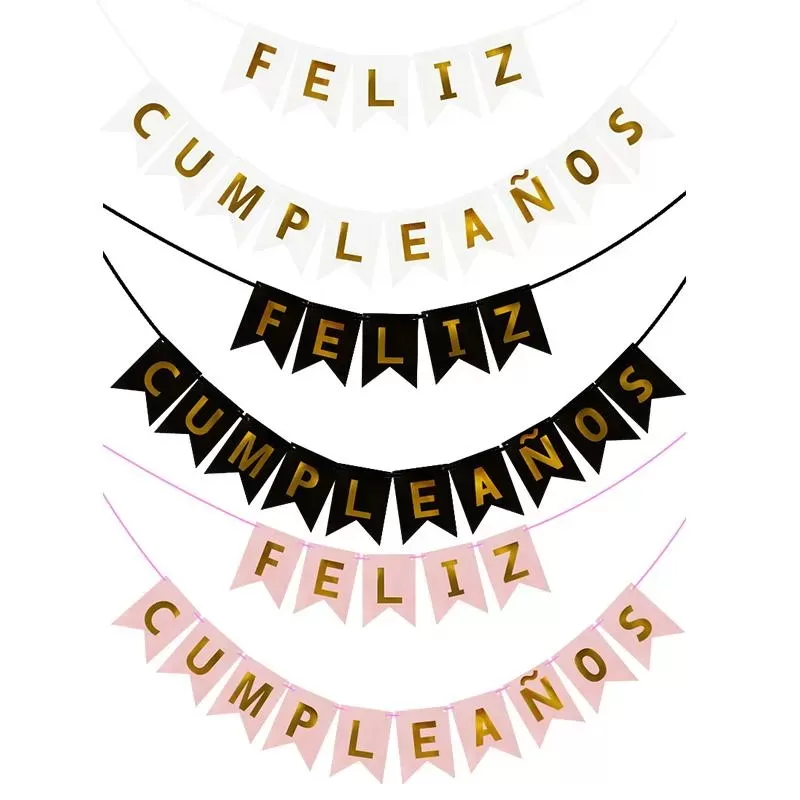 Colorful Feliz Cumpleanos Happy Birthday Banner