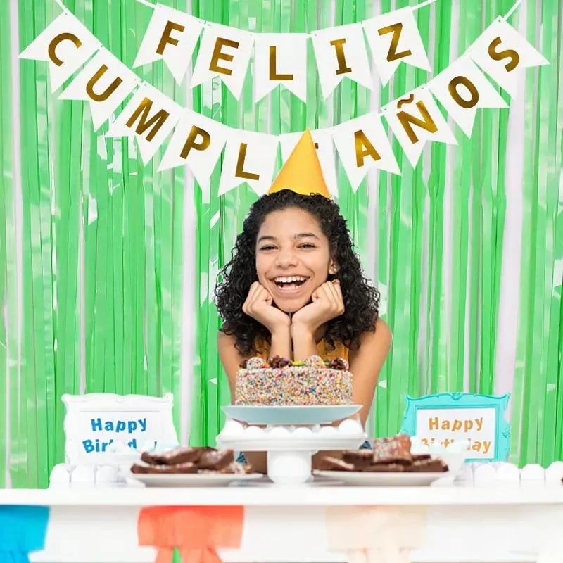 Colorful Feliz Cumpleanos Happy Birthday Banner