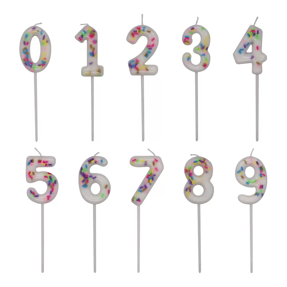 Sugar Needle Number Birthday Candles