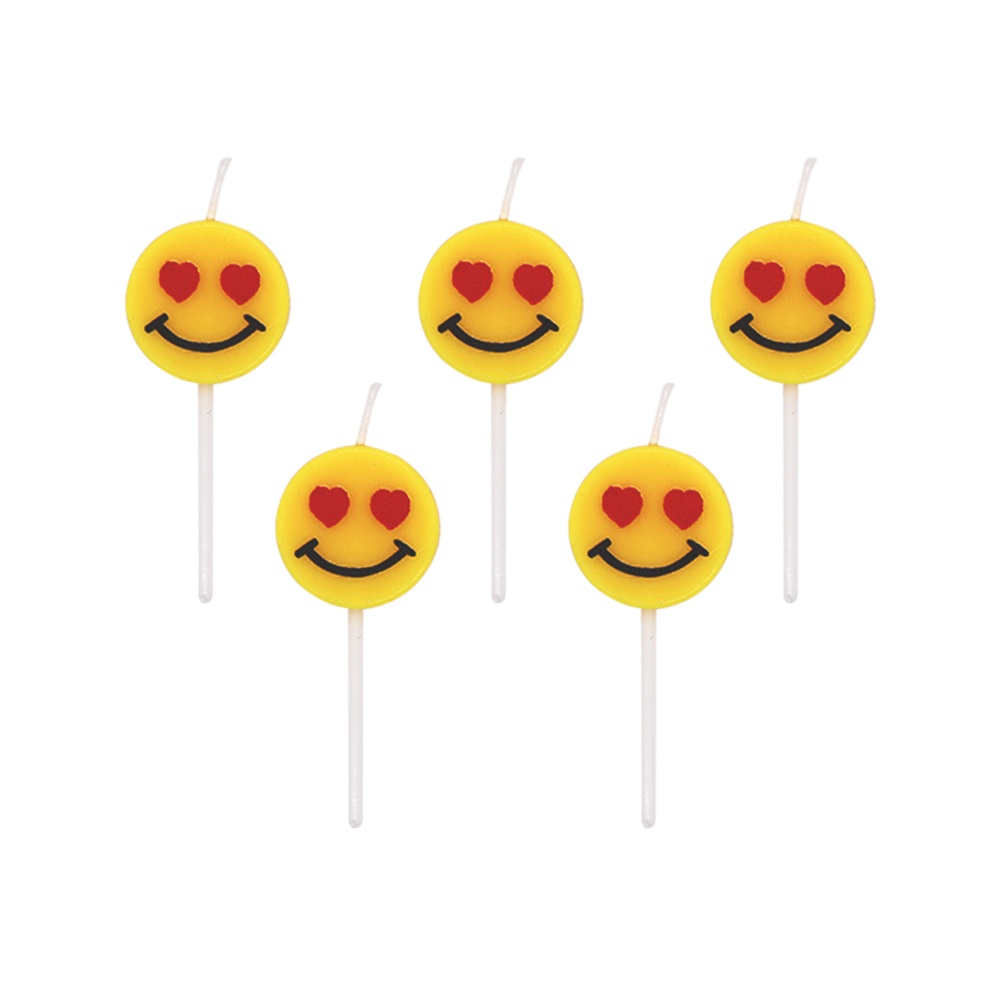 Cartoon Smile Face Handmade Birthday Candles