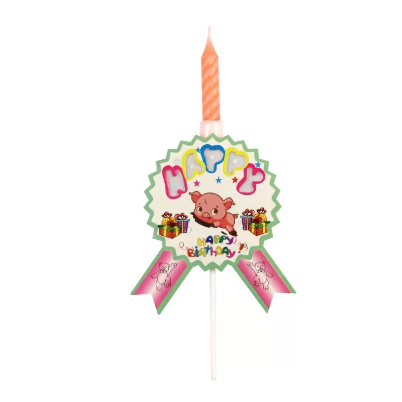 Cake top tower card cartoon birthday party cake candles