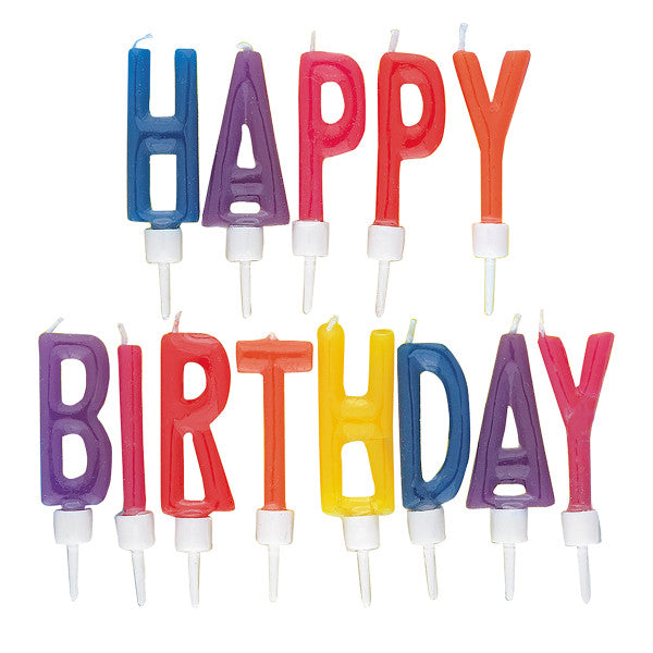 Happy Birthday letter Cake Topper Birthday Candles