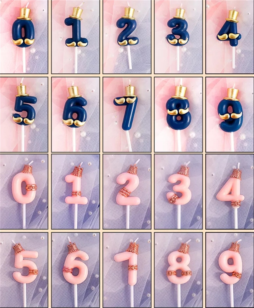 Wedding Party Supplies Baking Tools Cake Accessories Happy Birthday Candles 0-9 Cake Number Candles