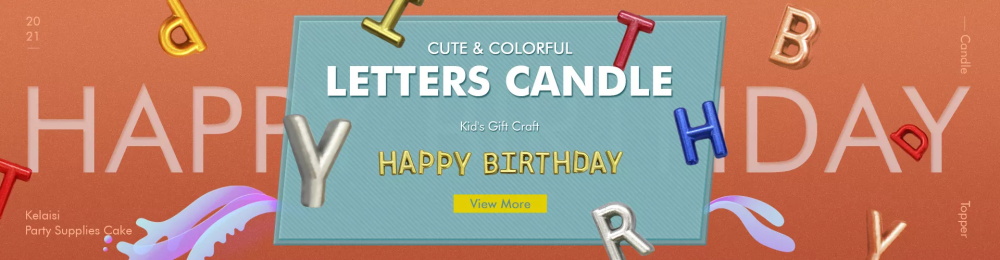 happy birthday letters candle