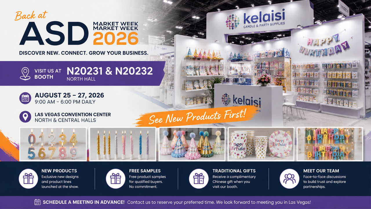 ASD Market Week 2026 — Birthday Candle Manufacturer ASD Market Week 2026 — Birthday Candle Manufacturer