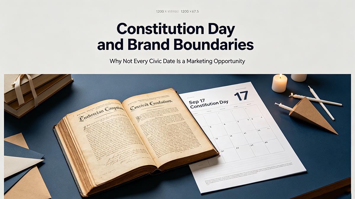 Constitution Day and Brand Boundaries: Why Not Every Civic Date Is a Marketing Opportunity Constitution Day and Brand Boundaries: Why Not Every Civic Date Is a Marketing Opportunity