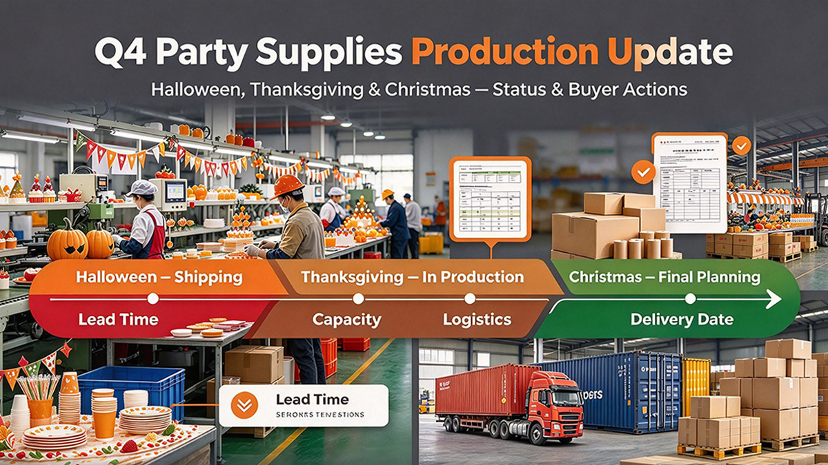 Q4 Party Supplies Production Update: Halloween, Thanksgiving Q4 Party Supplies Production Update: Halloween, Thanksgiving