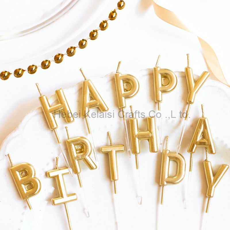 Letter birthday candle