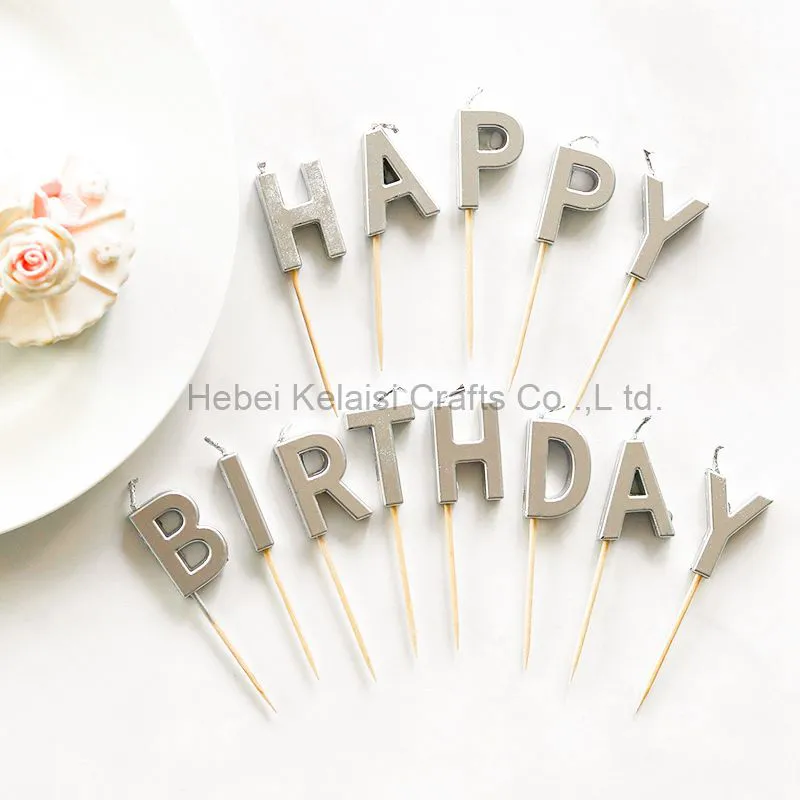 Letter birthday candle