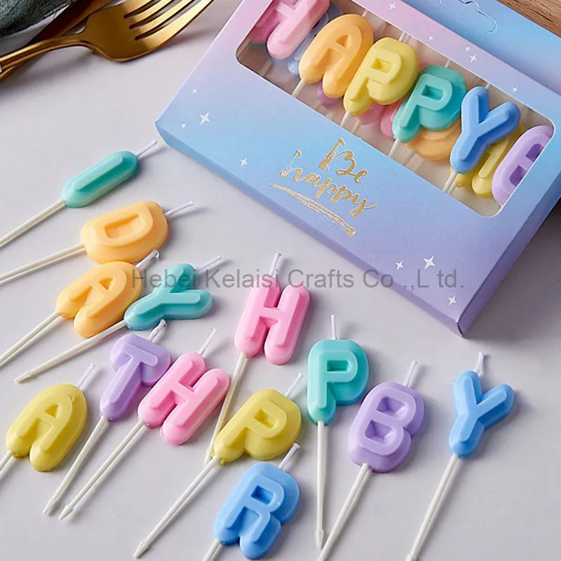 Macaron Alphabet Candles