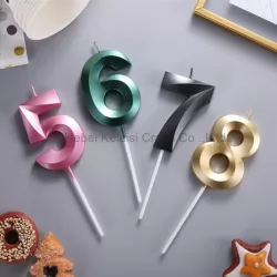 Colorful number birthday candle