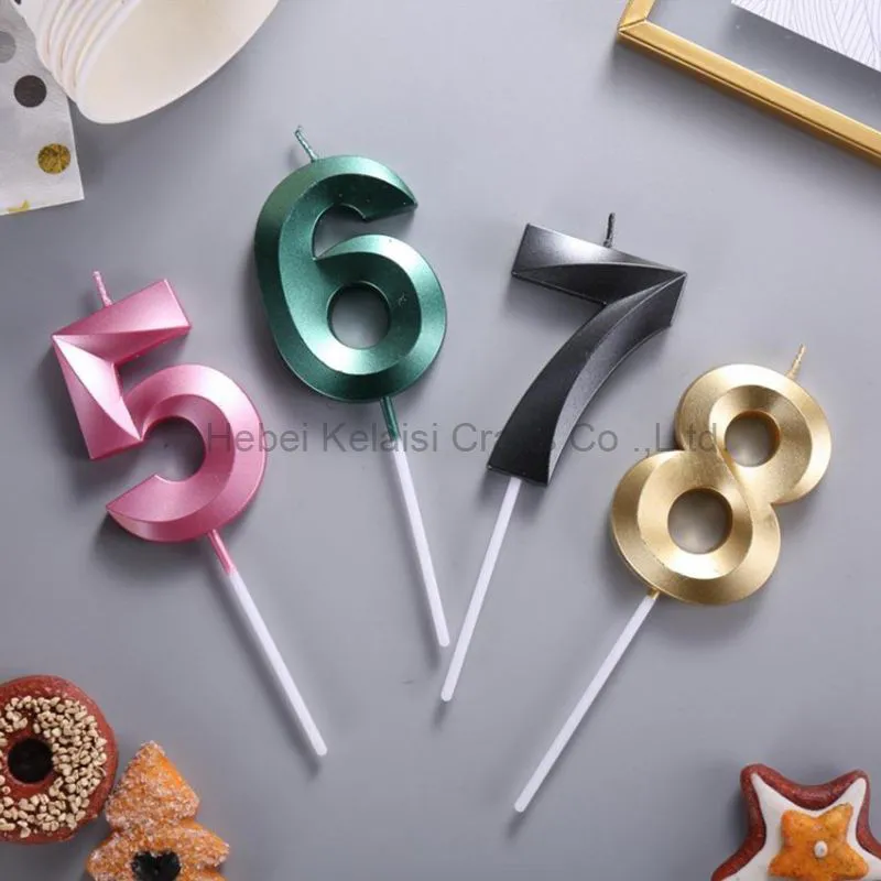 Colorful number birthday candle