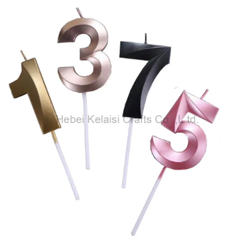 Colorful number birthday candle