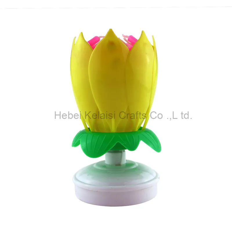 Lotus flower birthday candle