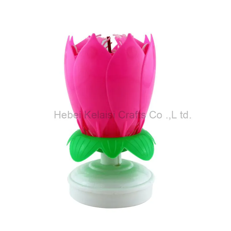 Lotus flower birthday candle