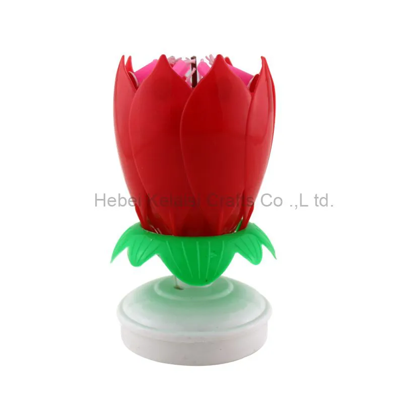 Lotus flower birthday candle