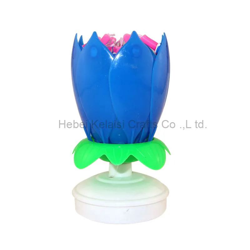 Lotus flower birthday candle