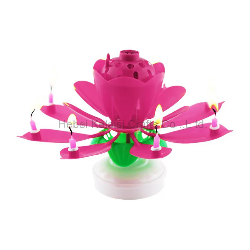 Lotus flower birthday candle