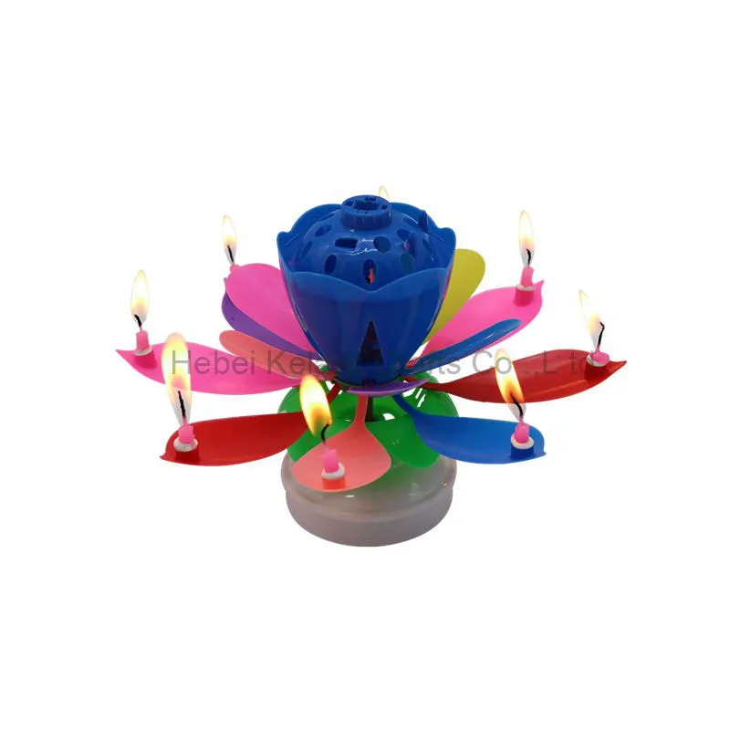 Lotus flower birthday candle