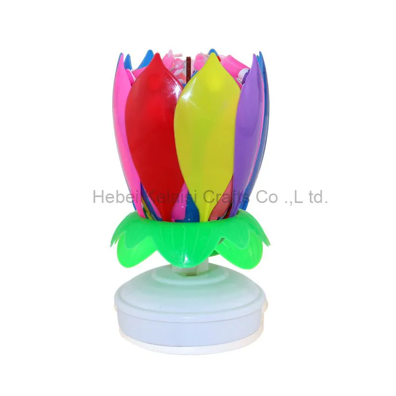 Lotus flower birthday candle