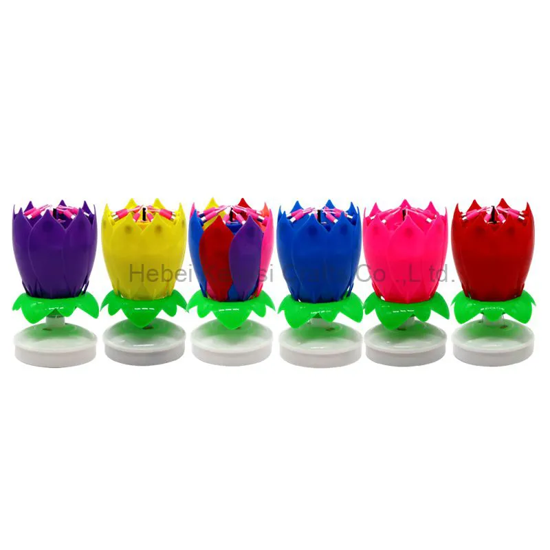 Music flower candle