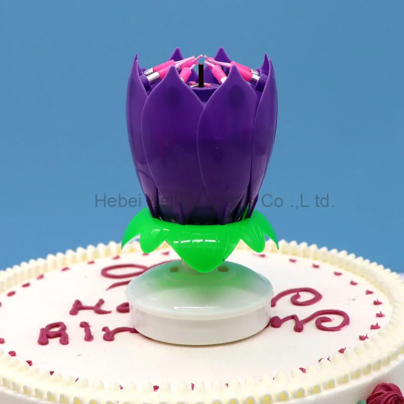 Music flower candle