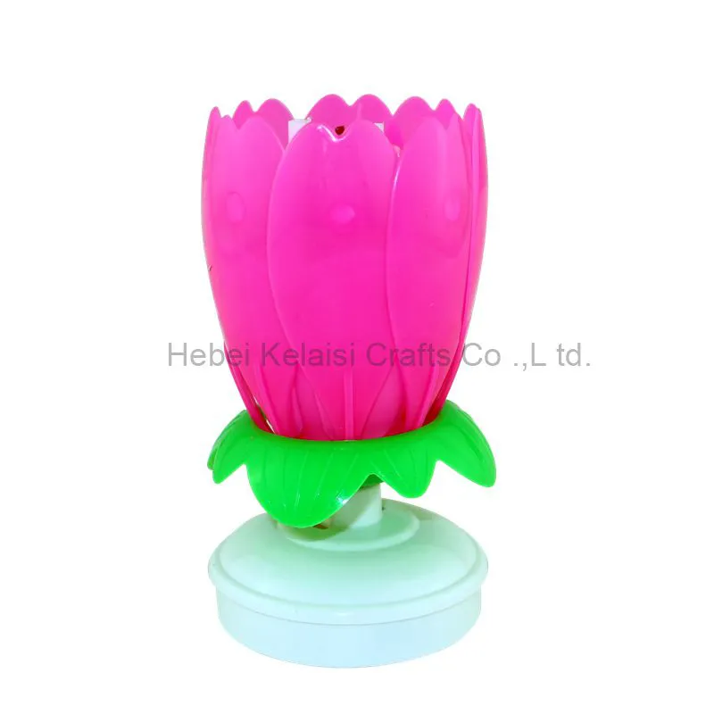 Chrysanthemum music birthday candle