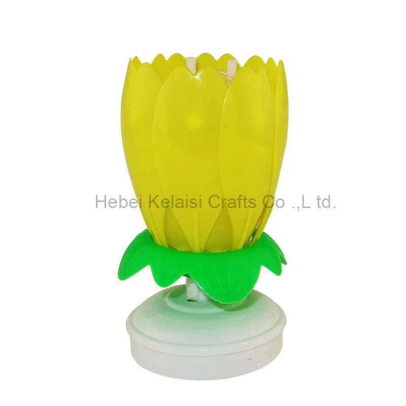 Chrysanthemum music birthday candle