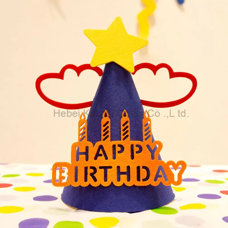 Children's adult party decorated party hats with birthday felt party photo props