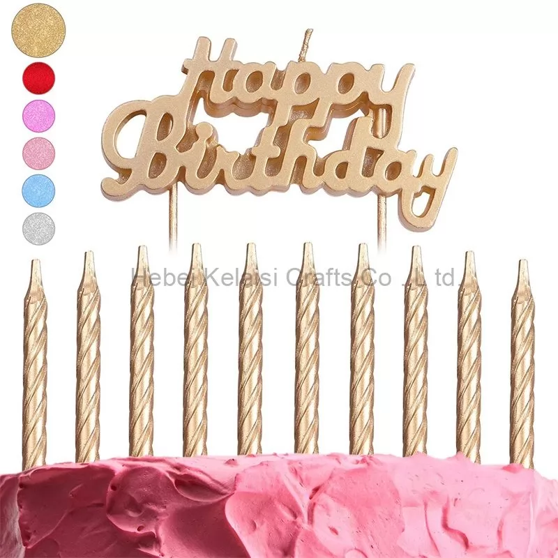 Happy Birthday Alphabet Decorative Wax Candles