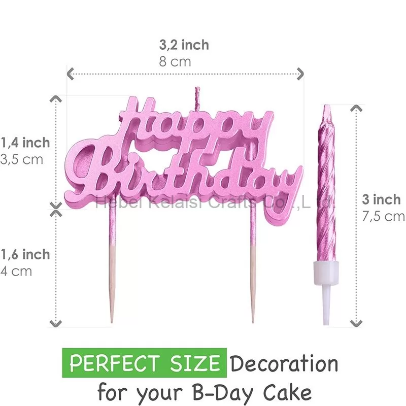 Happy Birthday Alphabet Decorative Wax Candles