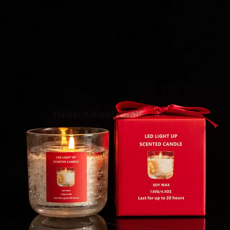 Valentine's day Romantic Style LED  Sequins Decoration Scented Gift Candles