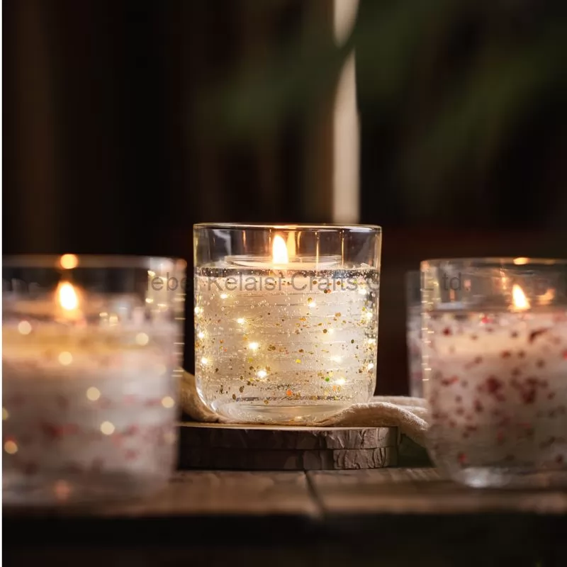 Valentine's day Romantic Style LED  Sequins Decoration Scented Gift Candles