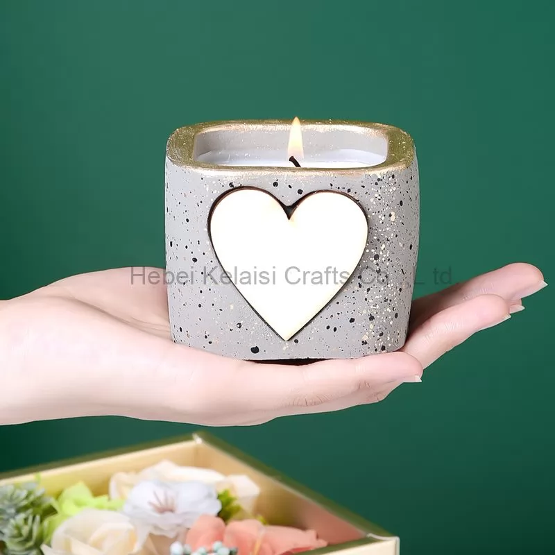 Luxury Aromatherapy Concrete Jar Candles Customized Scented Art Candle