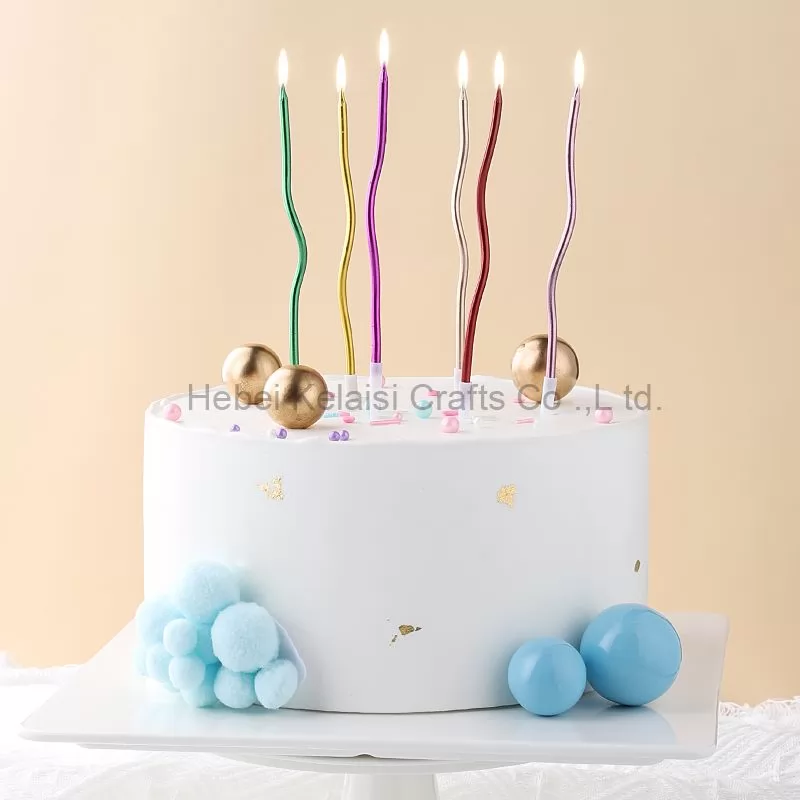 Twisted Spiral Birthday Cake Cup Candle