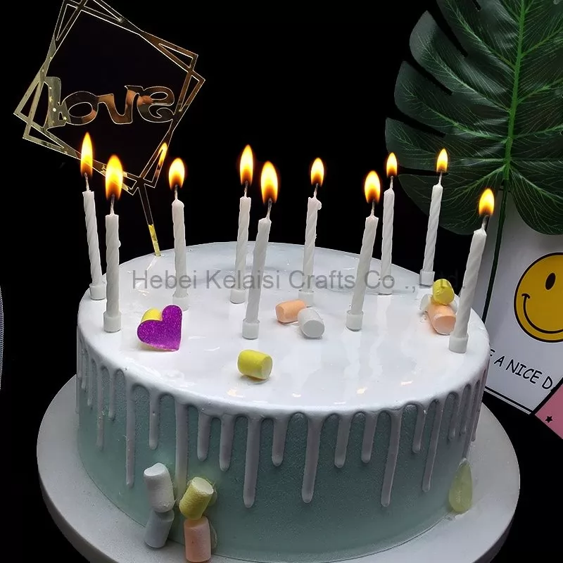 Metallic Mini Threaded Birthday Candle