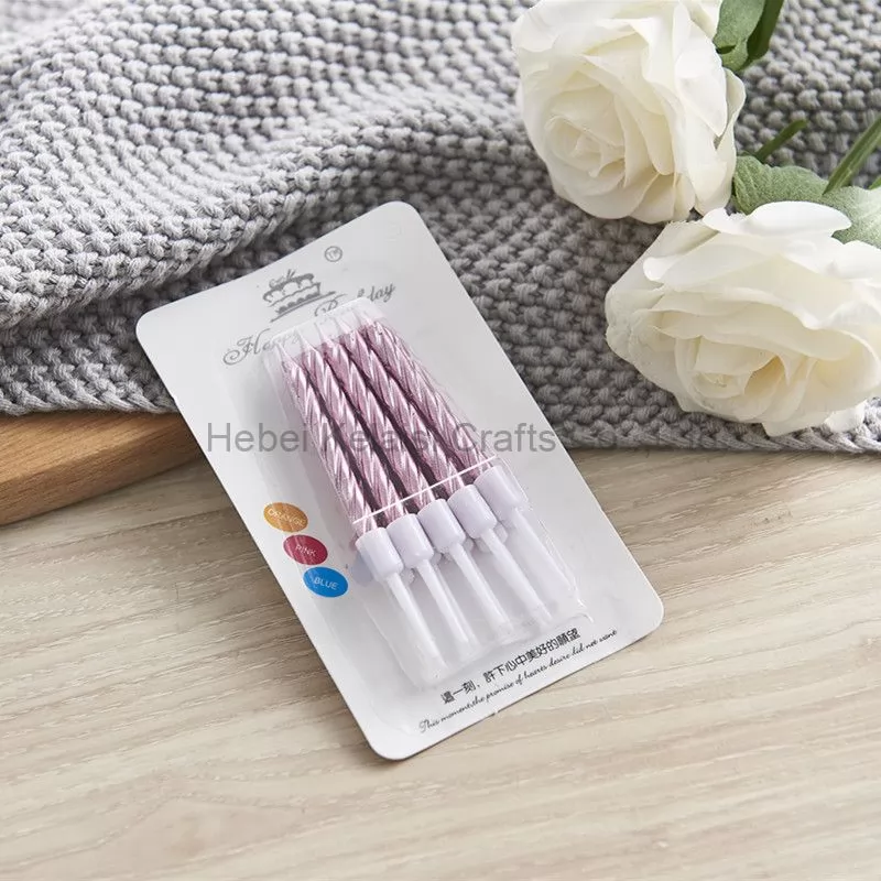 Metallic Mini Threaded Birthday Candle