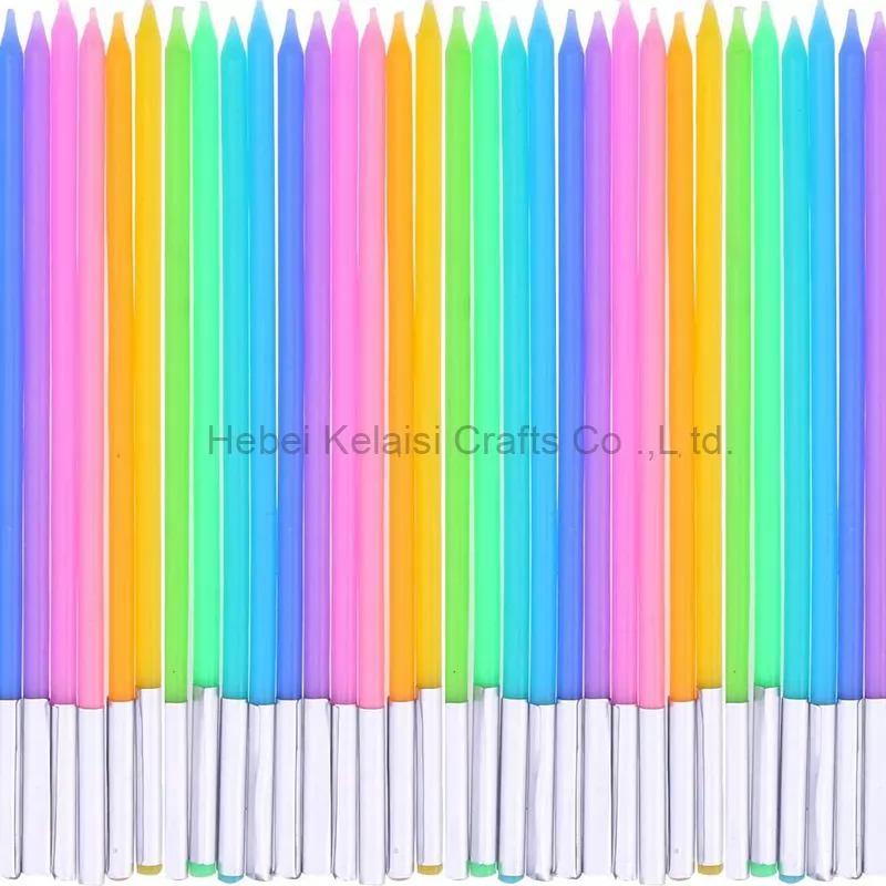 Rainbow color 10 pack birthday cake candle